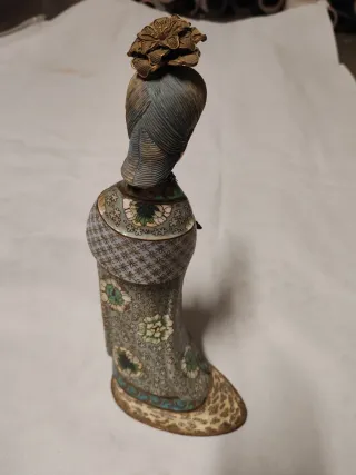 Estatua Mujer China Cloisonné