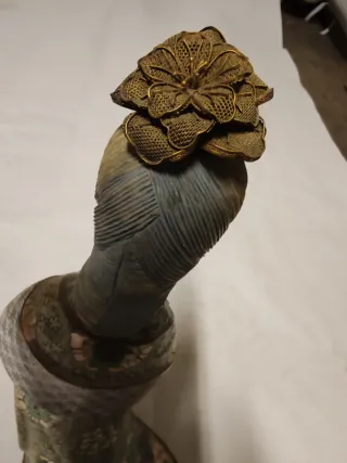 Estatua Mujer China Cloisonné