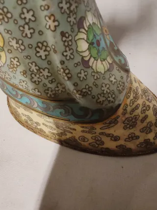 Estatua Mujer China Cloisonné