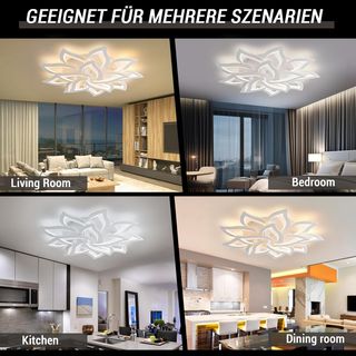 Lámpara techo LED moderna forma de flor 95cm