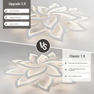 Lámpara techo LED moderna forma de flor 95cm