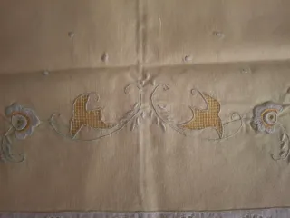 Juego de Cama 135cm Amarillo y Blanco