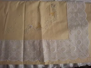 Juego de Cama 135cm Amarillo y Blanco
