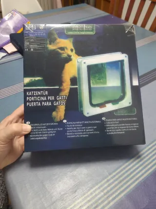 Puerta Gato Multifuncional Plástico Blanco