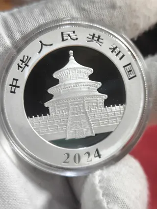 Moneda 1 Onza Plata Panda 2024