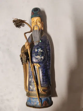 Estatua hombre chino Cloisonné