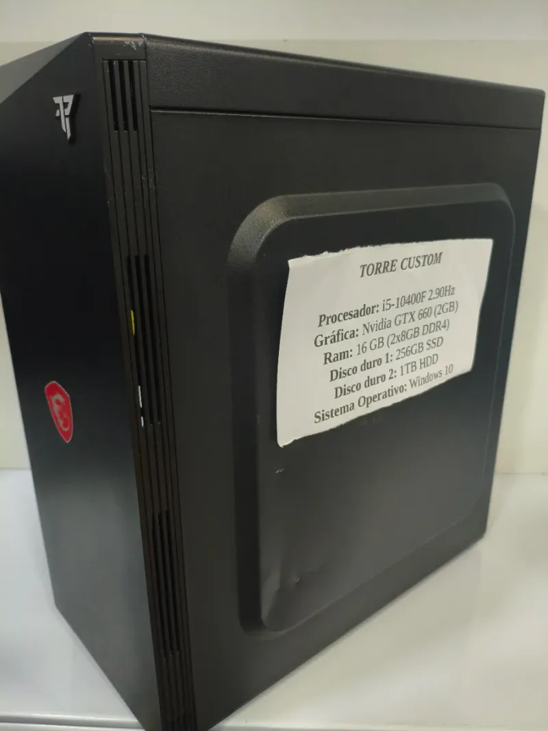 PC Torre Custom i5-10400F GTX 660 16GB RAM afbeelding 3