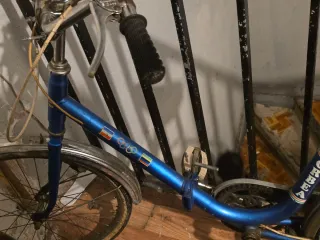 Bicicleta azul vintage