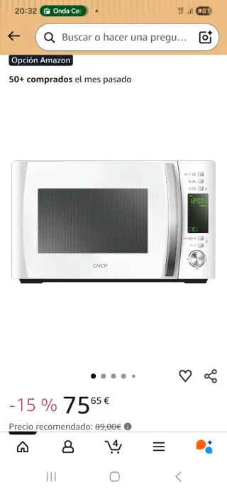 Microondas Candy Blanco