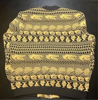 Chaqueta Zara Texturas Hombre XL Negra Dorada