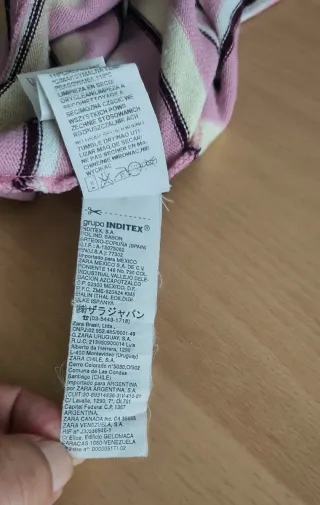 Jersey manga corta de rayas Talla M marca Zara