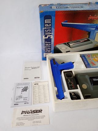 MASTER SYSTEM LIGHT PHASER AZUL TECTOY RARÍSIMO