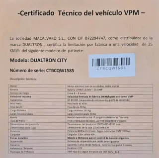 Patinete Eléctrico Dualtron City