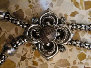 Collar mujer plata con flor