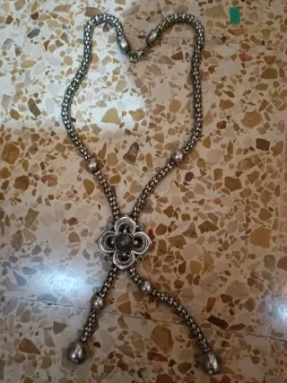 Collar mujer plata con flor