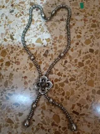 Collar mujer plata con flor