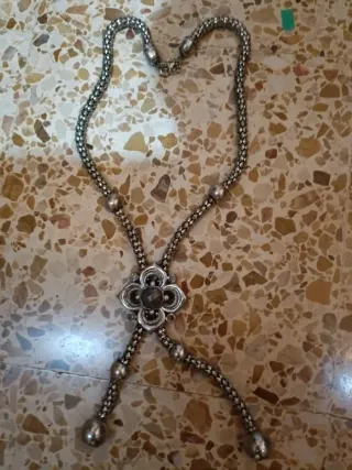 Collar mujer plata con flor