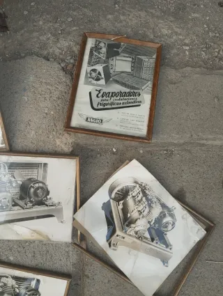 Láminas antiguas de maquinaria