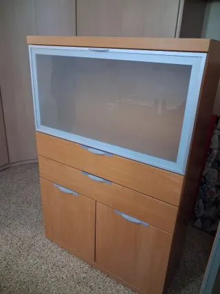 Muebles de comedor madera y cristal