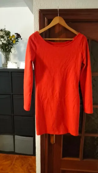 Vestido rojo manga larga