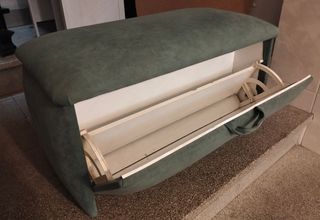 Puff baúl zapatero verde