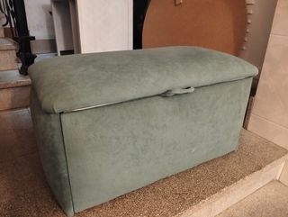 Puff baúl zapatero verde