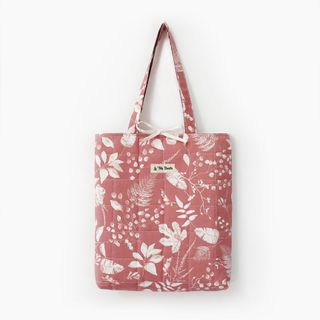 Bolso Tote (handmade) estampado floral rosa