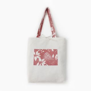 Bolso Tote (handmade) estampado floral rosa