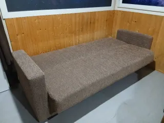 Sofá Cama Beige Tela