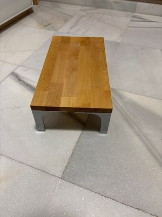 Mesa auxiliar madera y metal