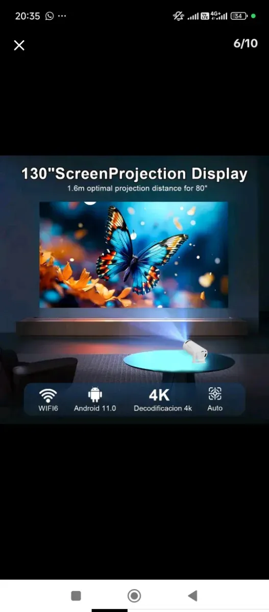 Proyector Android Bluetooth con Mando afbeelding 3