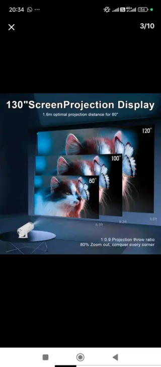 Proyector Android Bluetooth con Mando