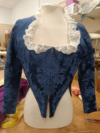 Traje de Fallera Damasco Azul