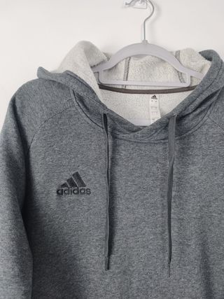 Adidas Core 18 Fleece Hoodie - Dark Grey Heather -
