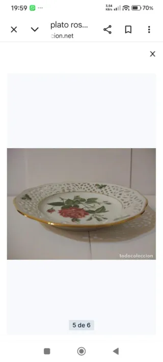 Plato Porcelana Schumann Rosa Cruenta