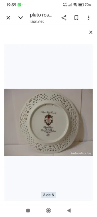 Plato Porcelana Schumann Rosa Cruenta