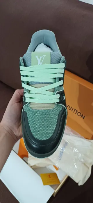 Louis Vuitton Classic Trainer Gris/Verde