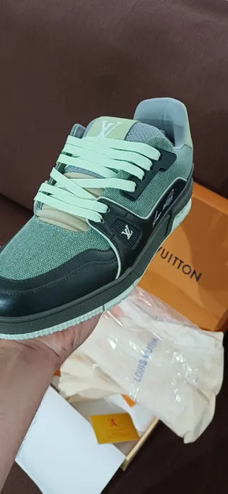 Louis Vuitton Classic Trainer Gris/Verde