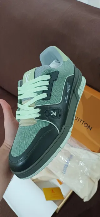 Louis Vuitton Classic Trainer Gris/Verde
