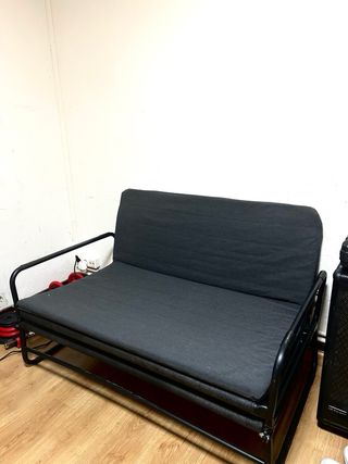 Sofá Cama Hammarn IKEA Gris/Negro