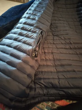 Giacca finta pelliccia blu