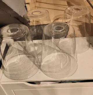 Lámparas de cristal transparentes (4 unidades)