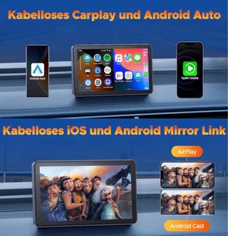 Pantalla Carplay Android Auto 7 pulgadas