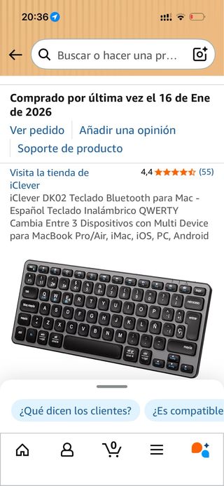 Teclado Bluetooth iClever DK02 Mac/PC