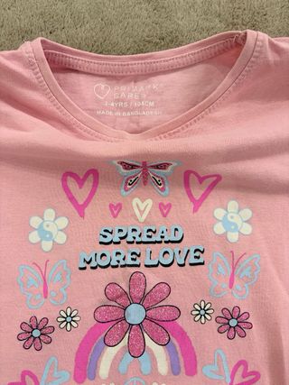 Camiseta rosa Primark 3 años