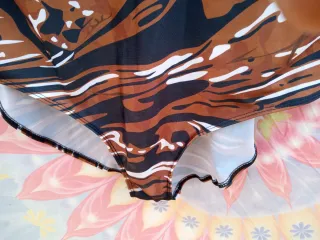 BAÑADOR T4XL ESTAMPADO CEBRA MARRON BLANCO Y NEGRO