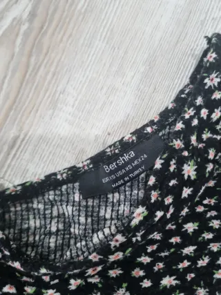 Top manga larga estampado floral