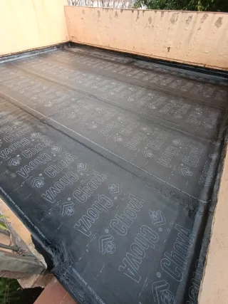 Impermeabilización, instalacion de tela asfáltica