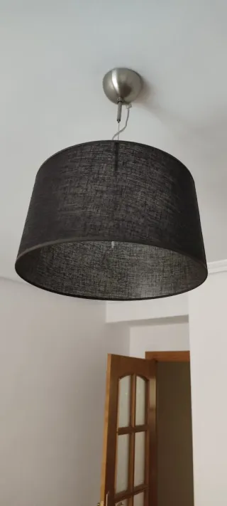 Lámpara de techo tela y metal