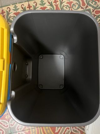 Cubo basura triple plástico